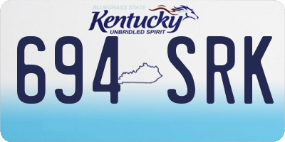 KY license plate 694SRK