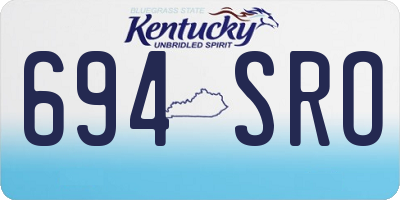 KY license plate 694SRO