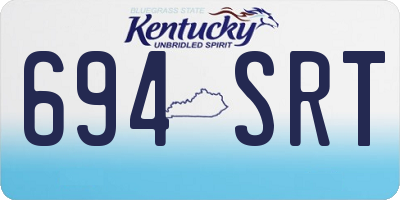 KY license plate 694SRT