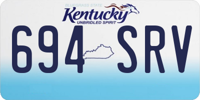 KY license plate 694SRV