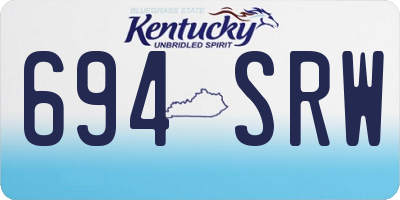 KY license plate 694SRW