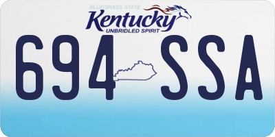 KY license plate 694SSA