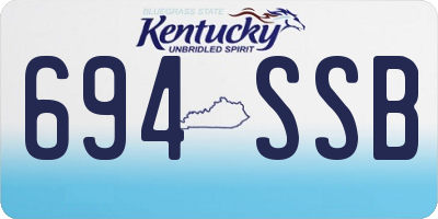 KY license plate 694SSB