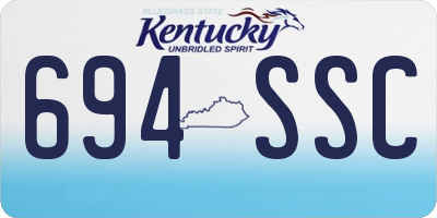 KY license plate 694SSC