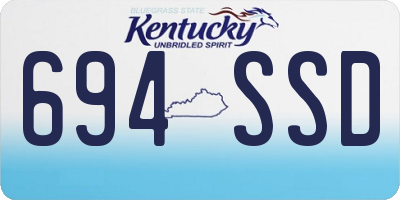 KY license plate 694SSD