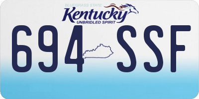 KY license plate 694SSF