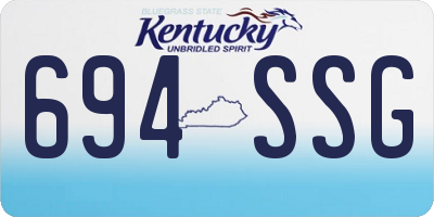 KY license plate 694SSG