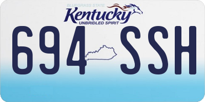 KY license plate 694SSH
