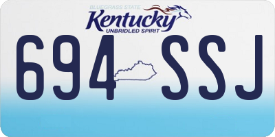 KY license plate 694SSJ