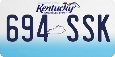 KY license plate 694SSK