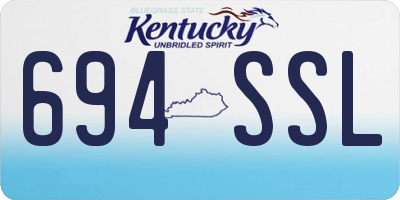 KY license plate 694SSL