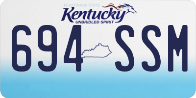 KY license plate 694SSM