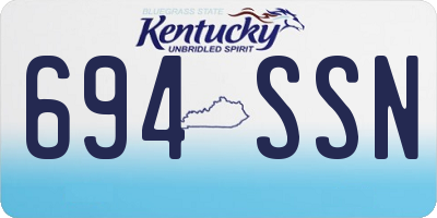 KY license plate 694SSN