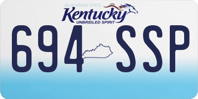 KY license plate 694SSP