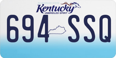 KY license plate 694SSQ