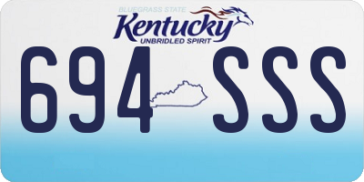 KY license plate 694SSS