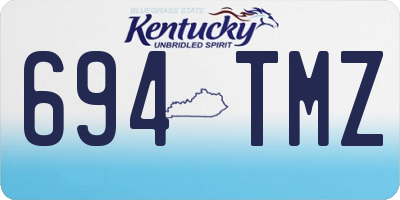 KY license plate 694TMZ