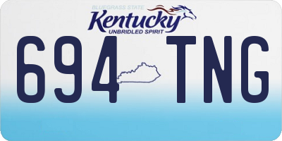 KY license plate 694TNG