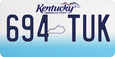 KY license plate 694TUK