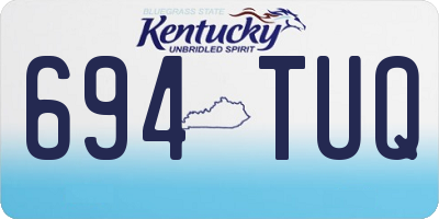 KY license plate 694TUQ