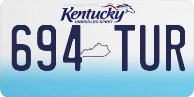 KY license plate 694TUR