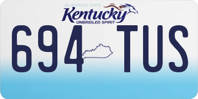 KY license plate 694TUS