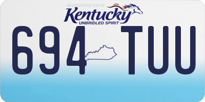 KY license plate 694TUU