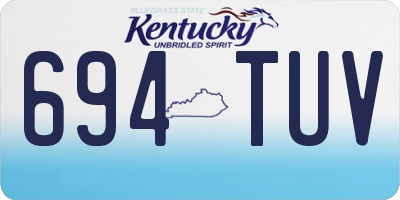 KY license plate 694TUV