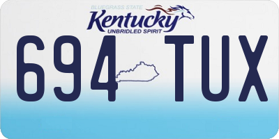 KY license plate 694TUX