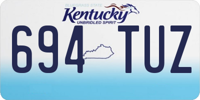 KY license plate 694TUZ