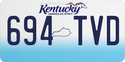 KY license plate 694TVD