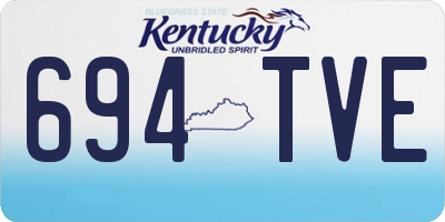 KY license plate 694TVE