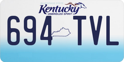 KY license plate 694TVL