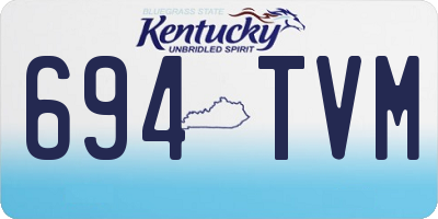 KY license plate 694TVM