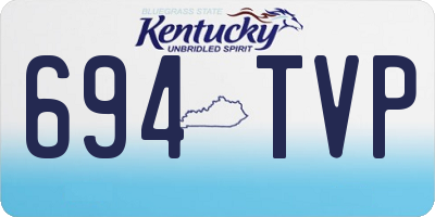 KY license plate 694TVP