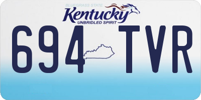 KY license plate 694TVR