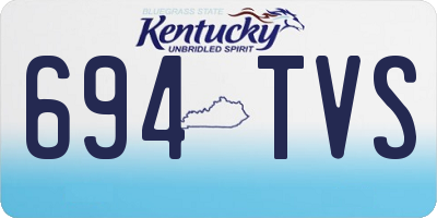 KY license plate 694TVS