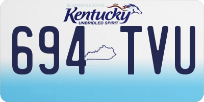 KY license plate 694TVU