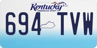 KY license plate 694TVW