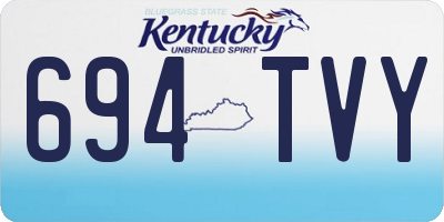 KY license plate 694TVY
