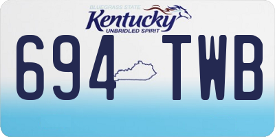 KY license plate 694TWB