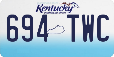 KY license plate 694TWC