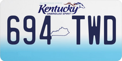 KY license plate 694TWD
