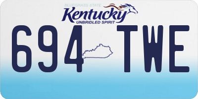KY license plate 694TWE
