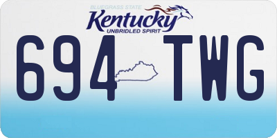 KY license plate 694TWG