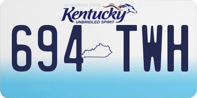 KY license plate 694TWH
