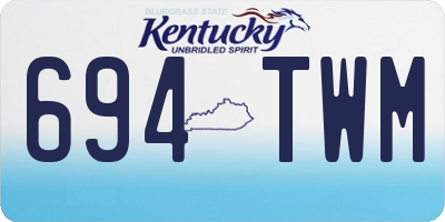 KY license plate 694TWM
