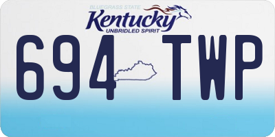 KY license plate 694TWP