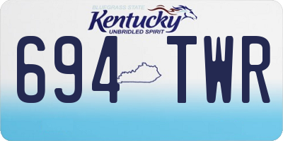 KY license plate 694TWR