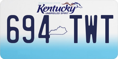 KY license plate 694TWT